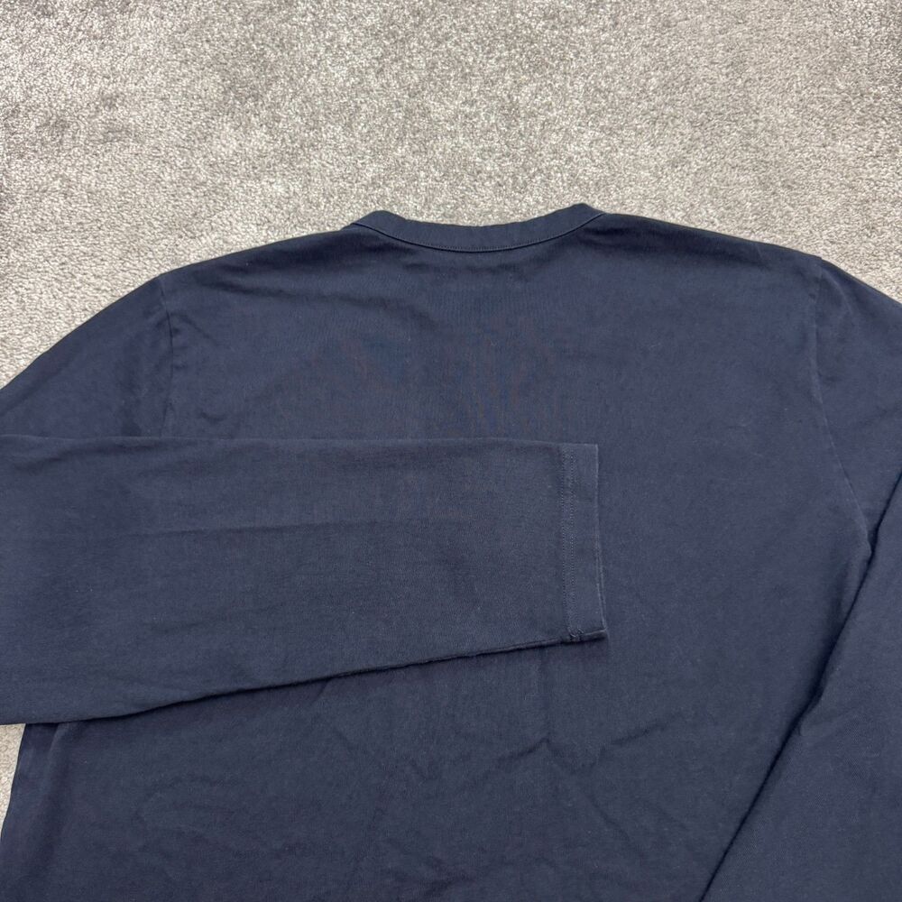 Everlane Heavyweight Cotton Long Sleeve Henley Shirt Mens XL Navy Blue Classic - Picture 3 of 12